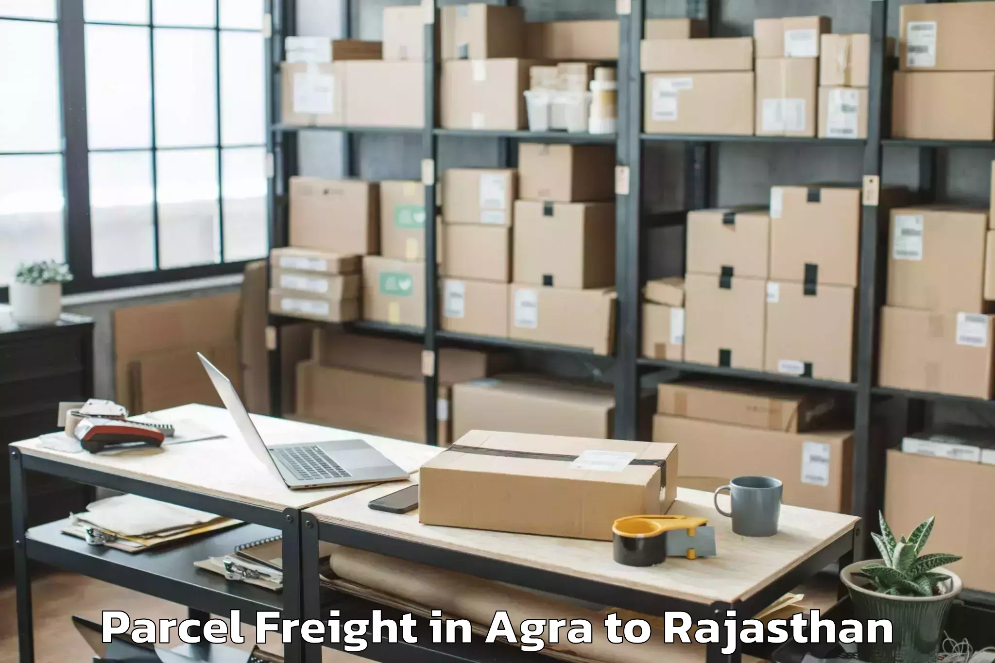 Get Agra to Sangam University Bhilwara Parcel Freight